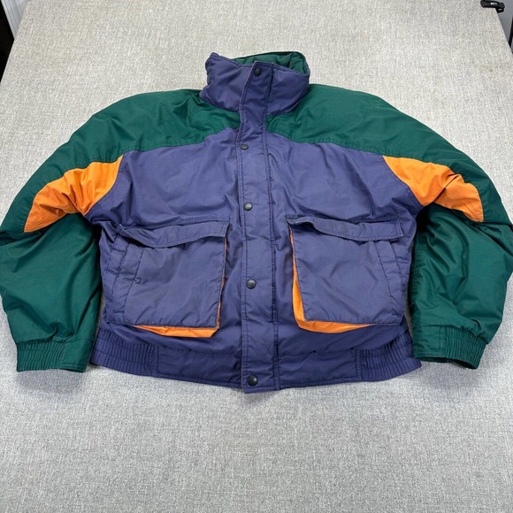 Gant Other - Vintage GANT Puffer Jacket Mens Large Short Down Insulated Colorblock Hooded